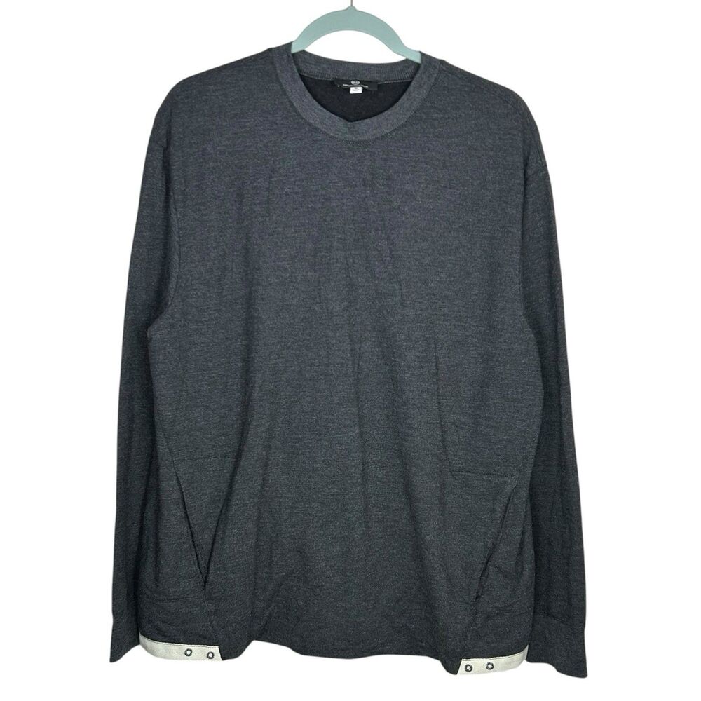AG Adriano Goldschmied Sweatshirt Mens M Gray Pullover Pockets USA Sample NEW